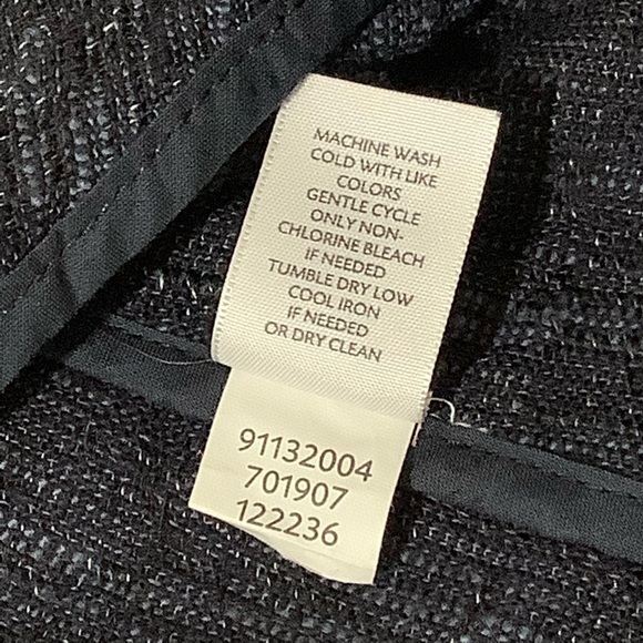 J Jill mini cape style jacket in hues of blues with black size medium EUC - Picture 8 of 10